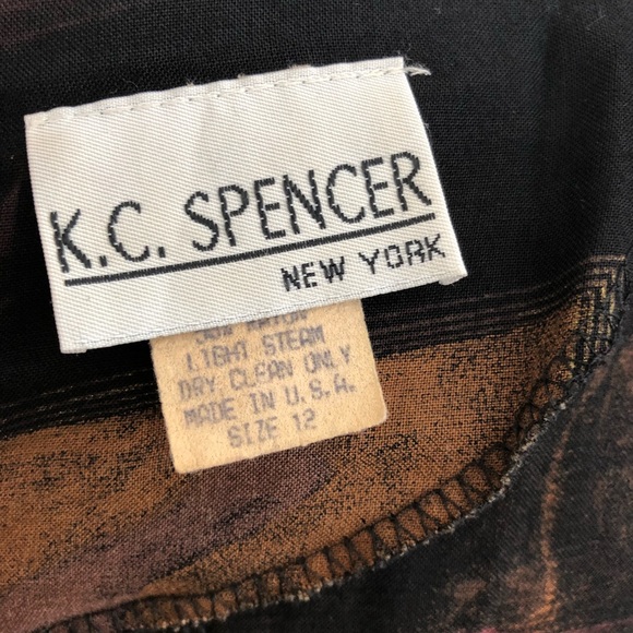 🍸 VINTAGE 80s Abstract Print Dress - Picture 7 of 7